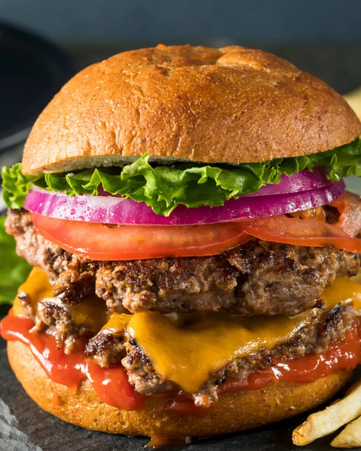 Hamburguesa en fotografía de producto